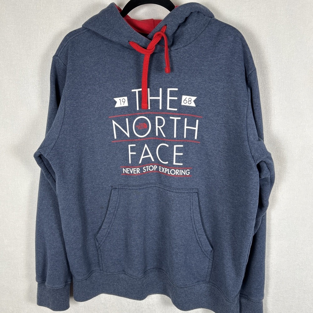 The North Face Hoodie Men's XL Gray Never Stop Exploring Pullover Sweatshirt